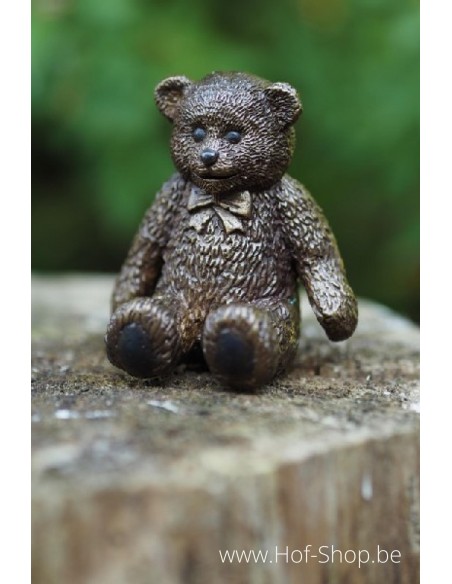 Petit ours en peluche - statue en bronze (AN1529BR-B)