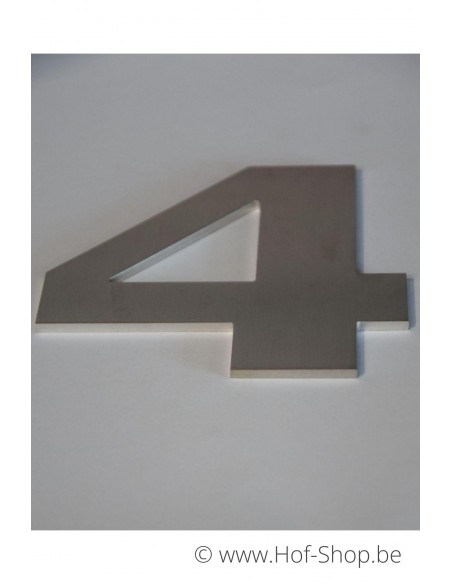 Numéro 4 Designer - acier inoxydable de 12 cm de haut AB collectie
