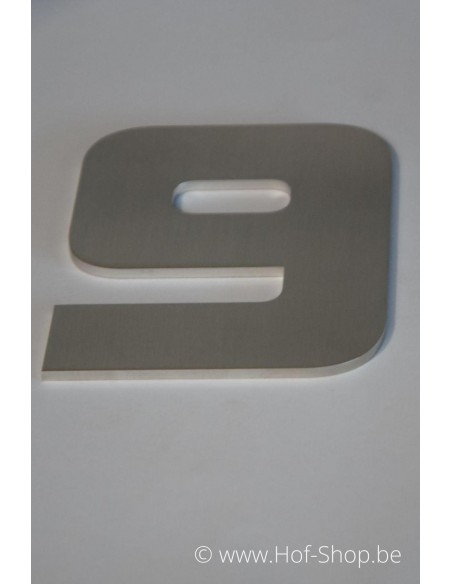 Numéro 9 Designer - acier inoxydable de 12 cm de haut AB collectie