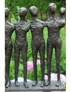 5 Mannen en kind moderne sculptuur - bronzen beeld (AN1694BR-BI)