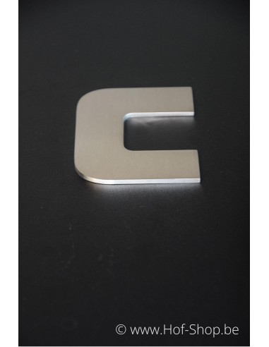 Letter c Designer - inox 9,5 cm hoog AB collectie