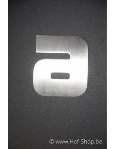 Lettre a avec espaceurs Design - acier inoxydable de 9 cm de haut