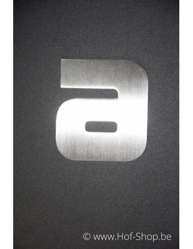 Lettre a avec espaceurs Design - acier inoxydable de 9 cm de haut