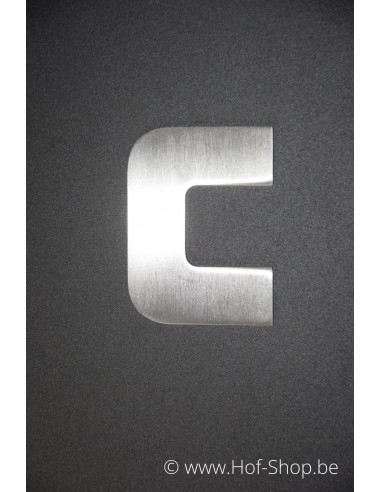Lettre c avec espaceurs Design - acier inoxydable de 9 cm de haut