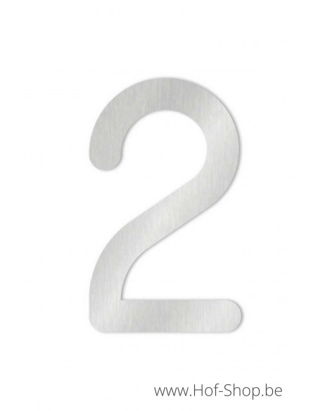 Numéro 2 - aluminium de 16 cm de haut Heibi