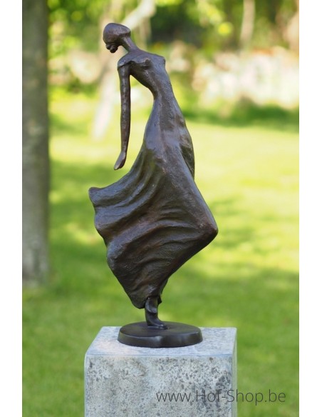 Vrouw achterovergebogen - bronzen beeld (AN2084BR-B)