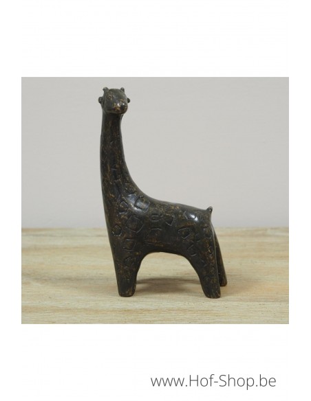 Kleine giraf - bronzen beeld (AN2132BR-BI)