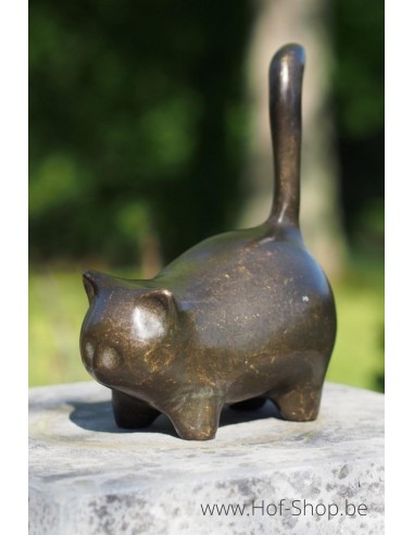 Petit chaton - statue en bronze (AN2135BR-BI)