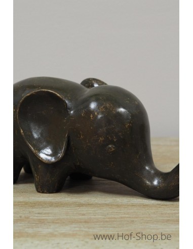 Klein olifantje - bronzen beeld (AN2137BR-BI)