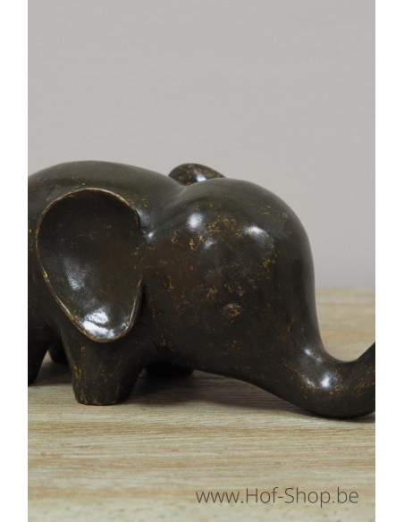 Petit éléphant - statue en bronze (AN2137BR-BI)