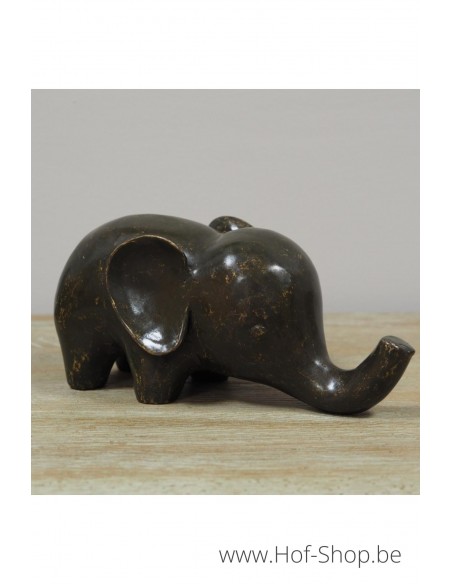 Klein olifantje - bronzen beeld (AN2137BR-BI)