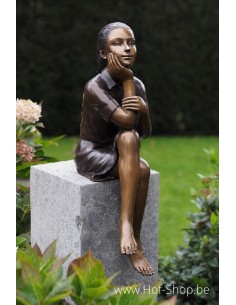 Fille qui réfléchit - statue en bronze (AN2207BR-B)