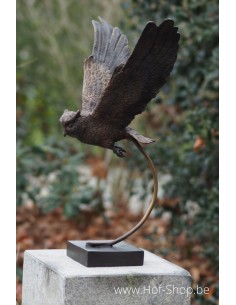 Hibou volant - statue en bronze (AN2209BR-B)