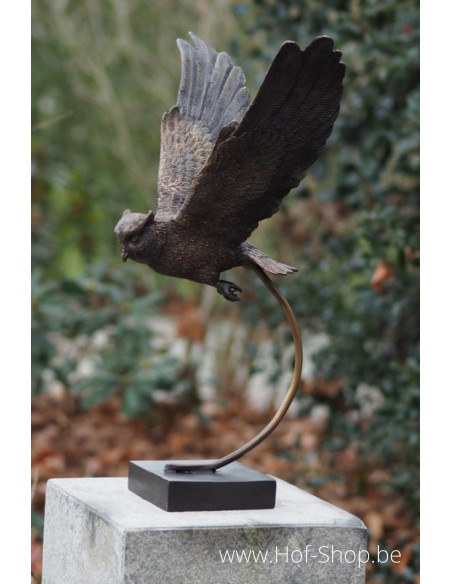 Hibou volant - statue en bronze (AN2209BR-B)