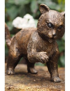 Petit chat debout - statue en bronze (AN2271BR-B)