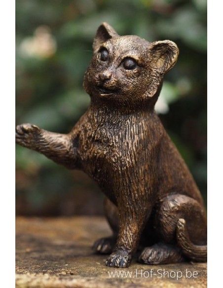 Petit chat assis - statue en bronze (AN2272BR-B)
