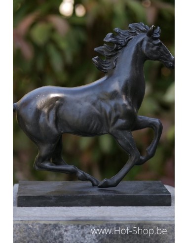 Paard op rechthoekige voet - bronzen beeld (AN2564BRW-HP)