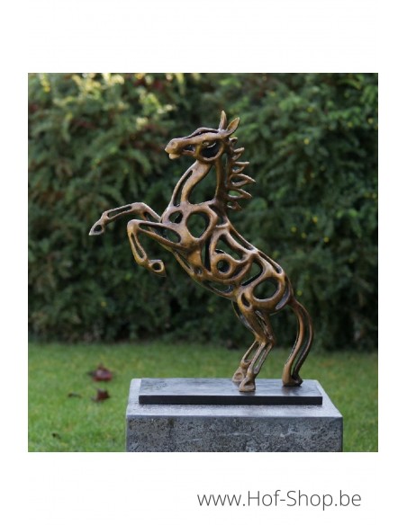 Paard draadsculptuur - bronzen beeld (AN2567BR-HP)
