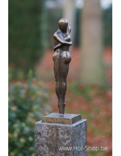 Modern liefdespaar - bronzen beeld (AN2702BR-BI)
