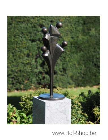 Moderne familie - bronzen beeld (AN2755BR-BI)