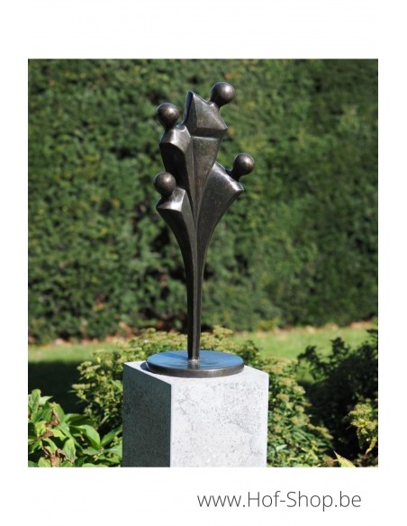 Moderne familie - bronzen beeld (AN2755BR-BI)