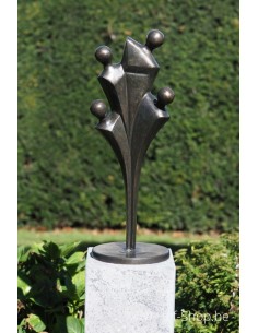 Moderne familie - bronzen beeld (AN2755BR-BI)