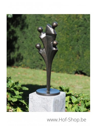 Moderne familie - bronzen beeld (AN2755BR-BI)