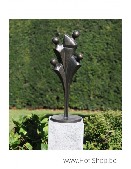 Moderne familie - bronzen beeld (AN2755BR-BI)
