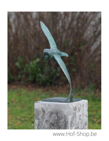 Hibou volant - statue en bronze (AN2806BR-VI)