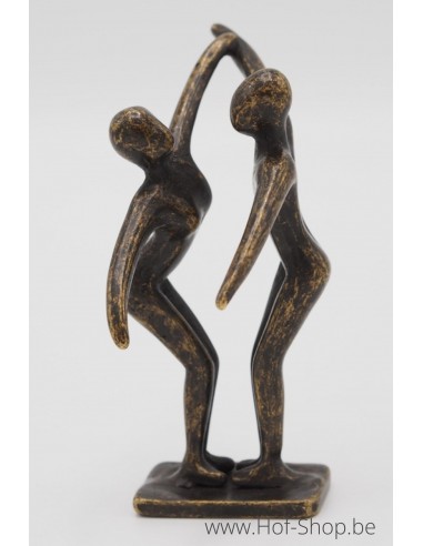 Petit couple de danseurs modernes - statue en bronze (AN2828BR-BI)