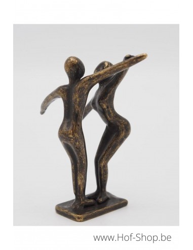 Petit couple de danseurs modernes - statue en bronze (AN2828BR-BI)