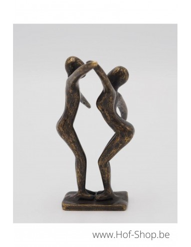 Klein modern danspaar - bronzen beeld (AN2828BR-BI)