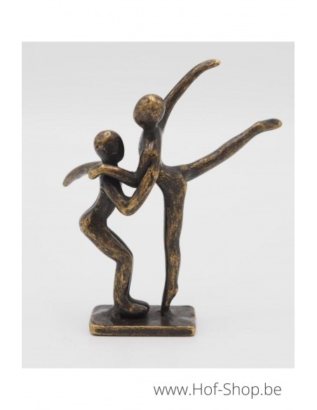 Petit couple de danseurs modernes - statue en bronze (AN2830BR-BI)