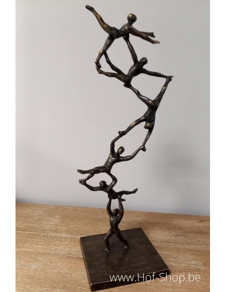 Spiraling to the top - bronzen beeld (AN2887BR-BI)