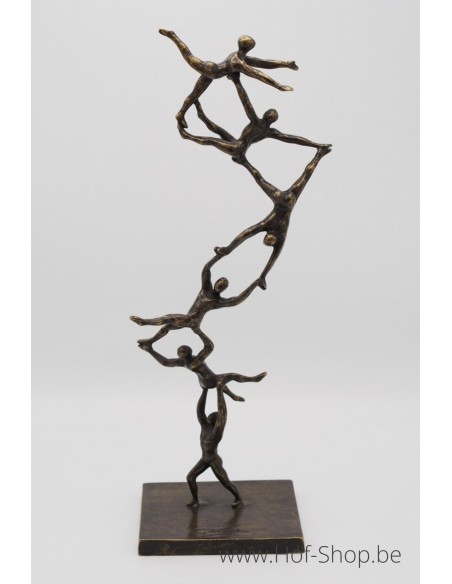 Spiraling to the top - bronzen beeld (AN2887BR-BI)