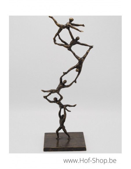 Spiraling to the top - bronzen beeld (AN2887BR-BI)