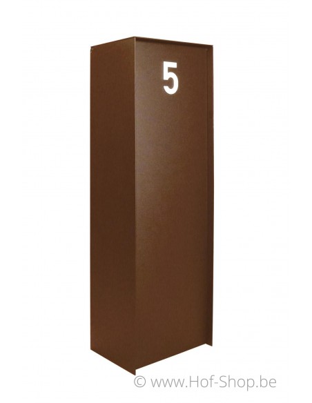 Dropbox Small Cortenstaal Look - pakketbus aluminium esafe
