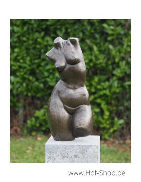 Bronzen vrouwen buste groot - bronzen beeld (AN3551BR-BI)