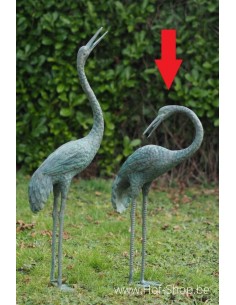 Grue tête baissée - statue en bronze (BS9471V)
