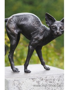 Staande naaktkat - bronzen beeld (BS1419B)