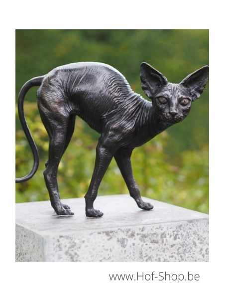 Chat nu debout - statue en bronze (BS1419B)