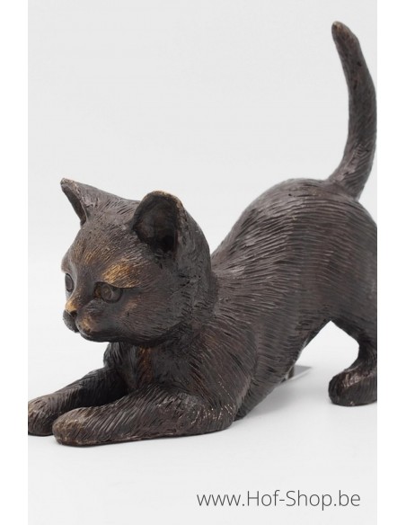Liggende kat - bronzen beeld (BS1429B)