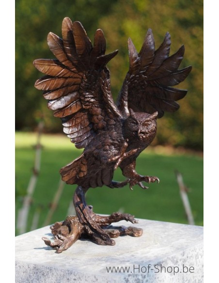 Vliegende uil - bronzen beeld (BS61021)