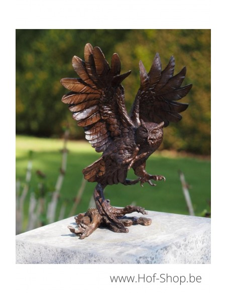 Vliegende uil - bronzen beeld (BS61021)