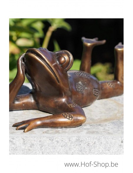 Grenouille couchée - statue en bronze (BS61102)