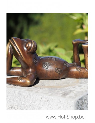Grenouille couchée - statue en bronze (BS61102)