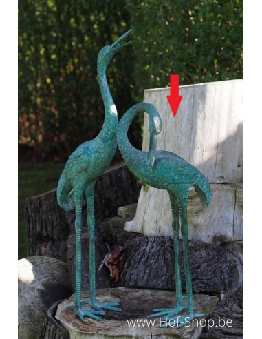 Grue tête baissée - statue en bronze (BS62116-2)