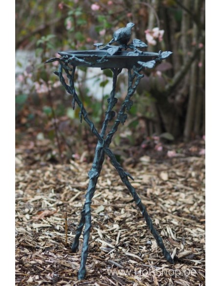 Bain d'oiseaux moyen - statue en bronze (GA0067BR-V)