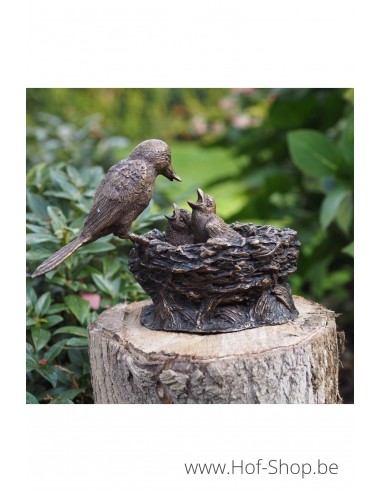 Nid d'oiseau debout - statue en bronze (GA0396BR-B)