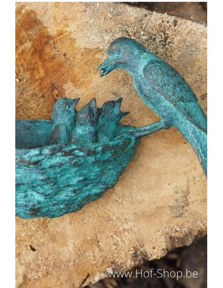 Nid d'oiseau - statue en bronze (GA0396BR-B)